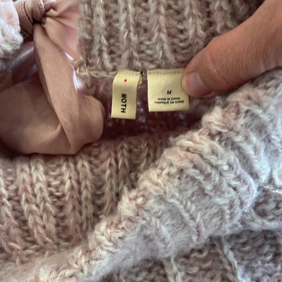 Anthropologie Moth Lavender Bow Back Sweater - M - Picture 5 of 10